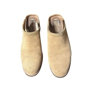 TOMS Tan Leila Suede Slip-On Mules